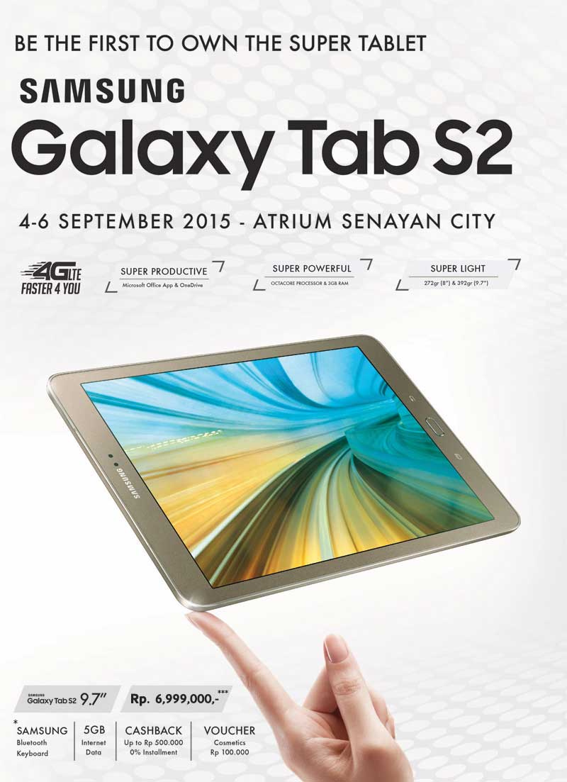 Promo Samsung Galaxy Tab S2